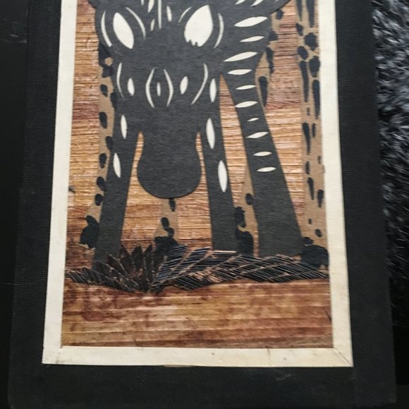 Pair of Authentic Ugandan Handmade African Banana Leaf Wall Art Rare - Picture 6 of 15